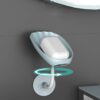 Soap Dish with Drain, Wall-Mounted Flexible Soap Tray, Bath and Shower Soap Dish