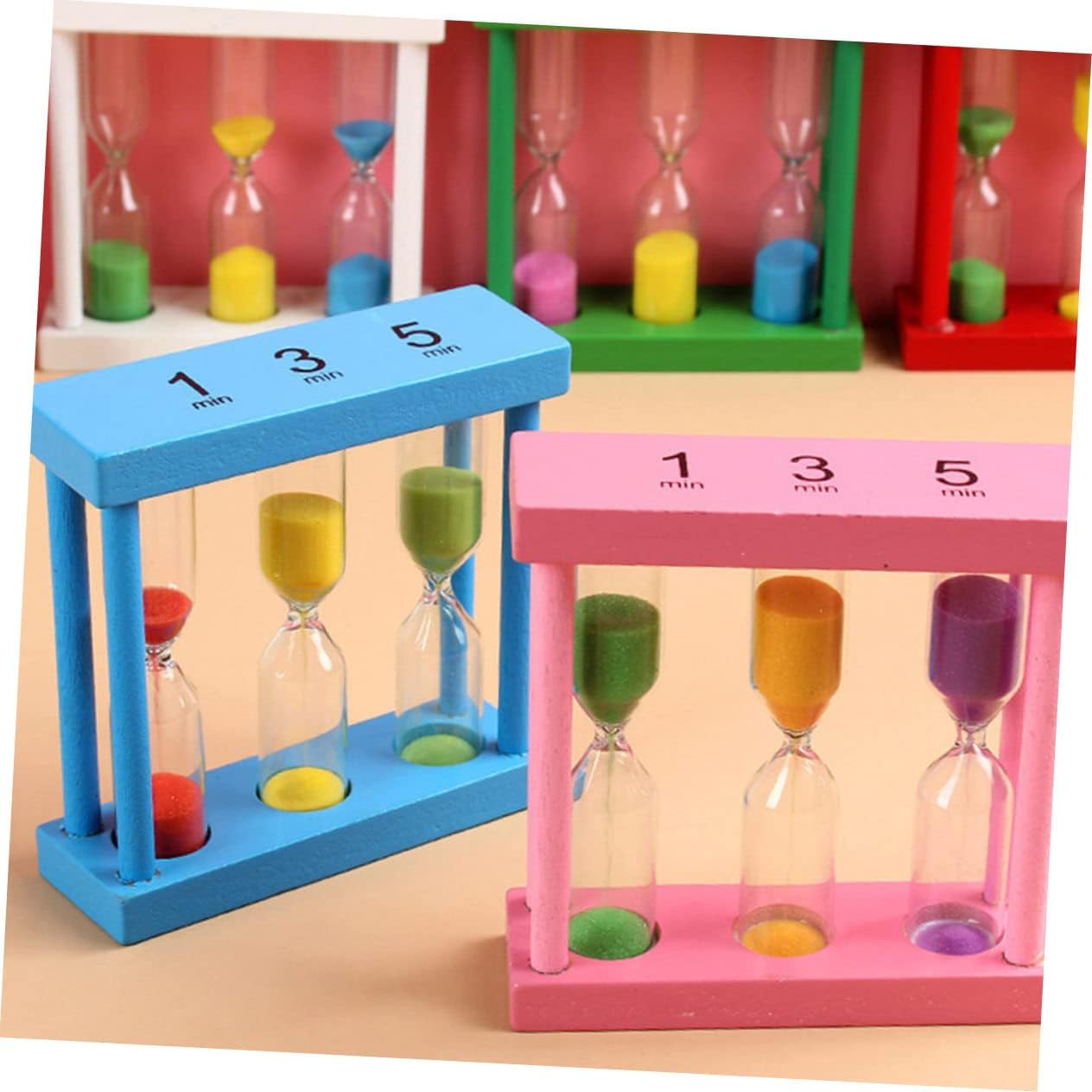 Wooden Sand Clock Timer Colorful Sand Random Color