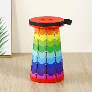 Telescopic Stool Retractable Round Folding Stools Portable Lightweight Maximum Height Of Stool Is 17 Inches For Outdoor Travel