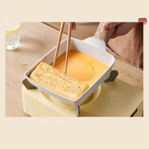 Non-Stick Fry Pan Marble Coating Square Pan