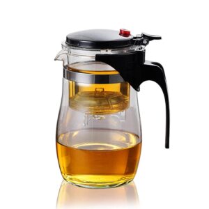 Elegant Glass Teapot with Infuser - High-Temperature Resistant, Thick Design