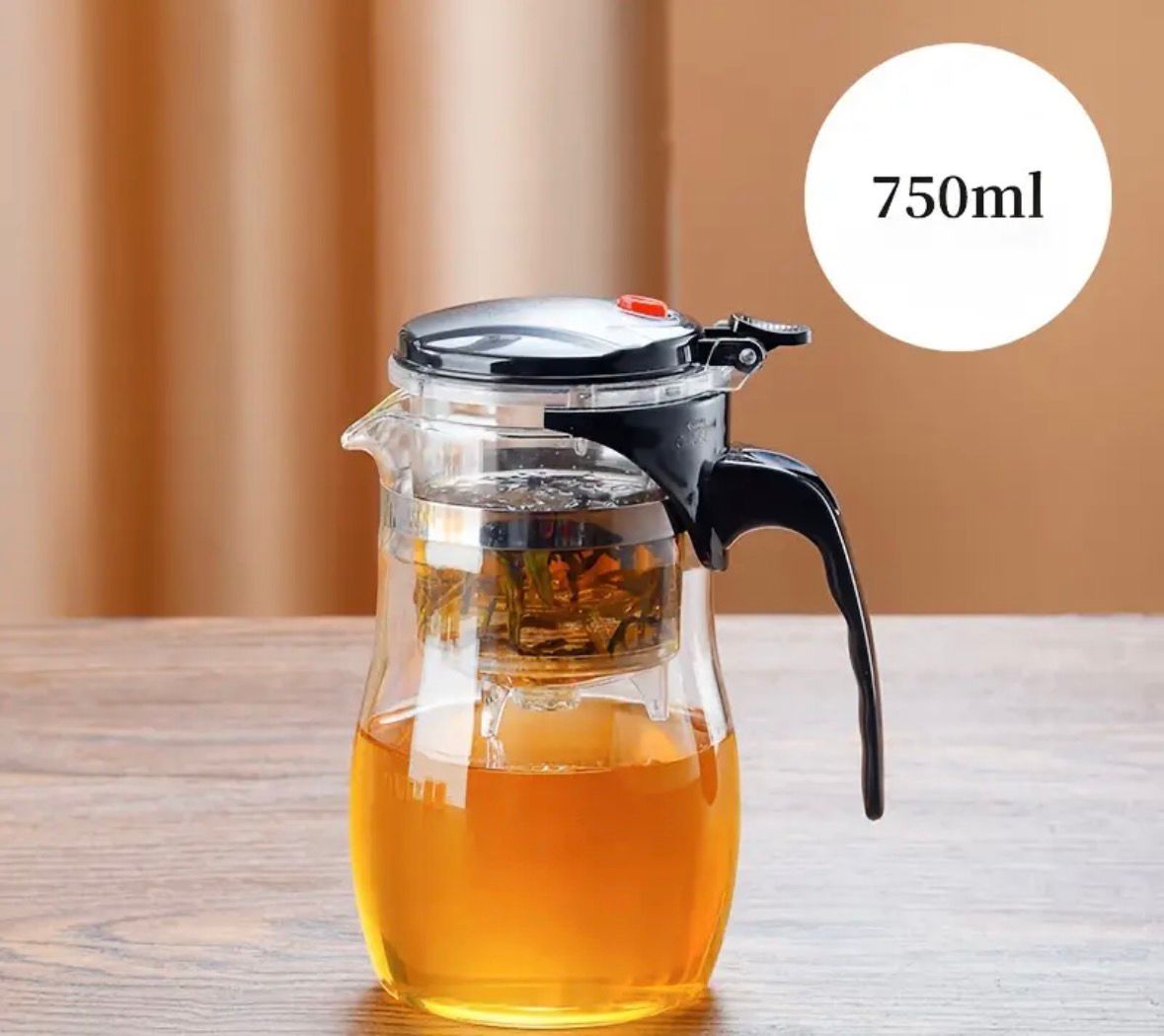Effortless Tea Infuser Glass Teapot with One-Click Separation Elegant For Serve
