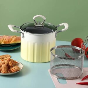 Multifunctional Household Mini Deep Frying Pot With Strainer 3Ltr